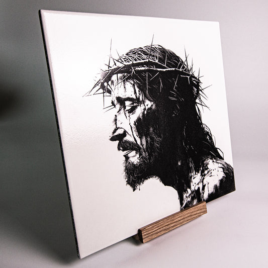 Jesus Christ in Suffering Ceramic Plate – Christian Decor