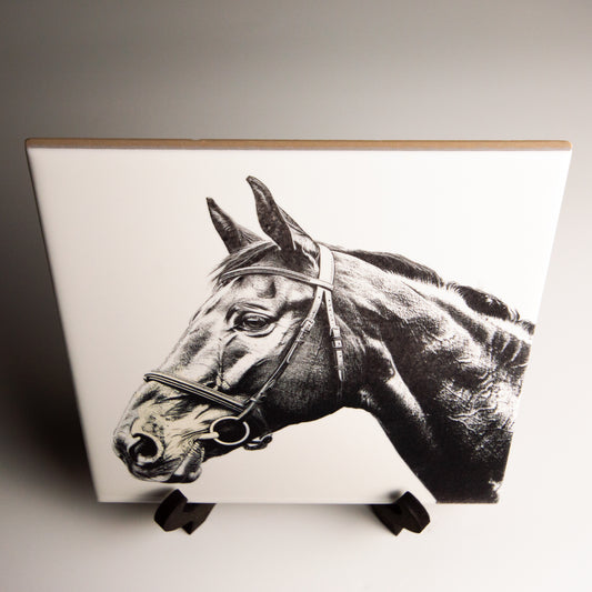Quarter Horse Ceramic Plate – Rustic Farm Decor