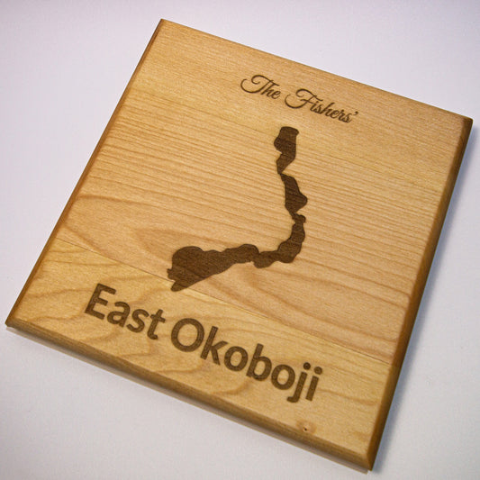 Custom Lake Engraved Maple Trivet – Rustic Farm Decor